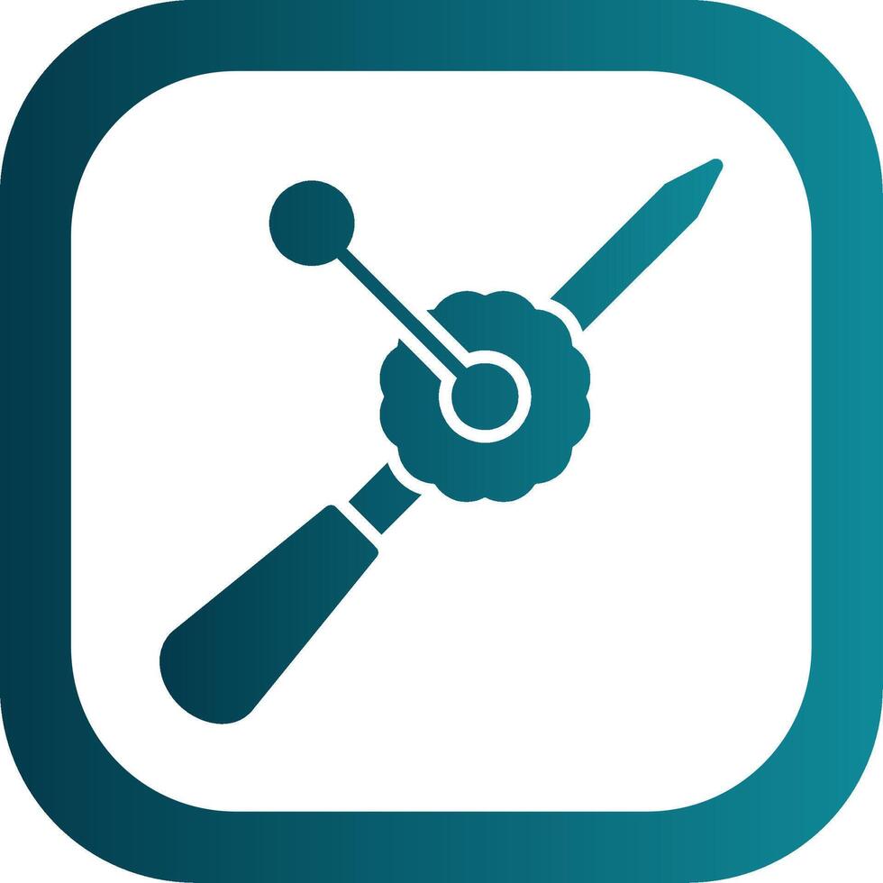 Hand Drill Glyph Gradient Corner Icon vector