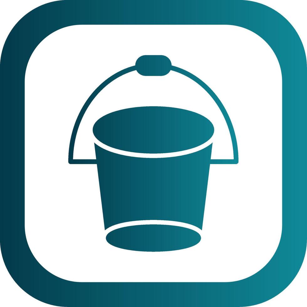 Bucket Glyph Gradient Corner Icon vector