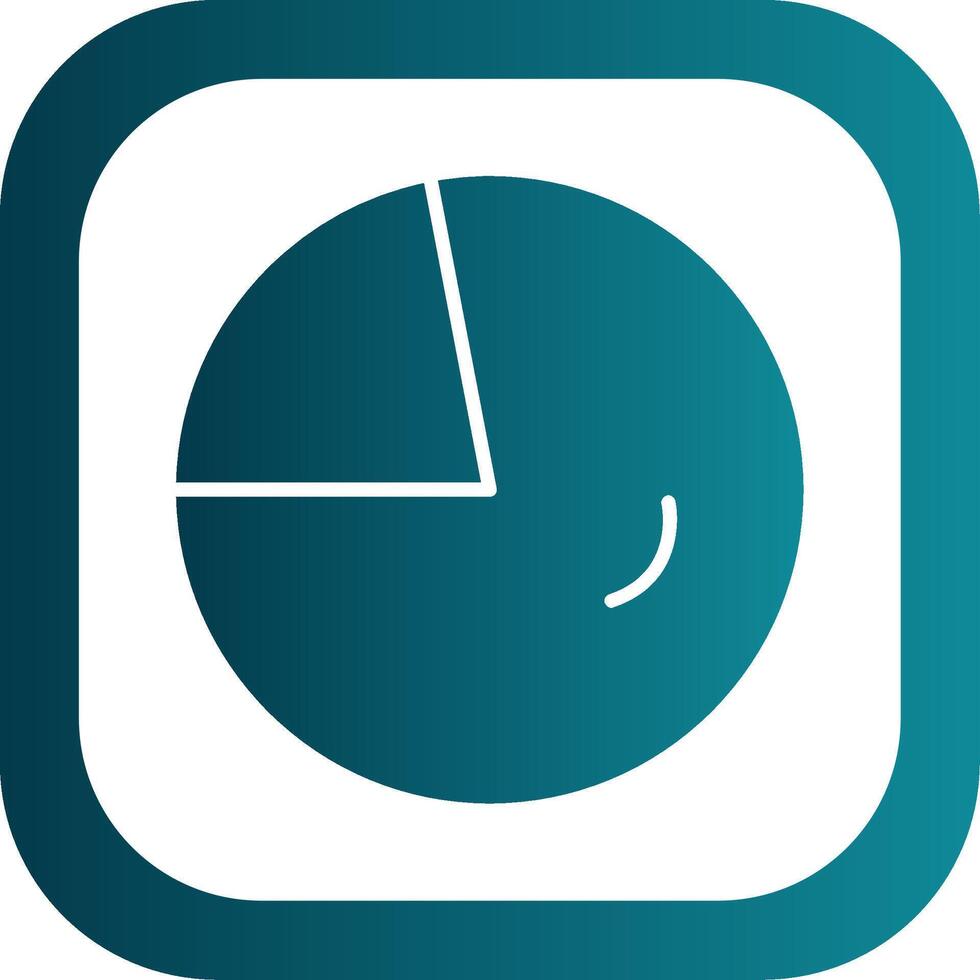 Circular Chart Glyph Gradient Corner Icon vector