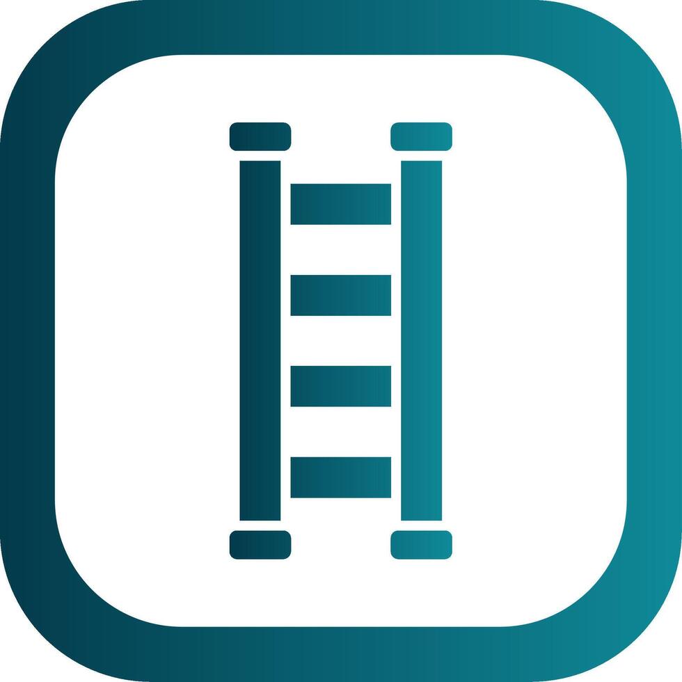 Step Ladder Glyph Gradient Corner Icon vector