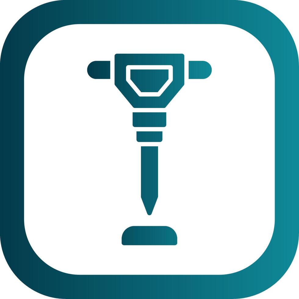 Hand Saw Glyph Gradient Corner Icon vector