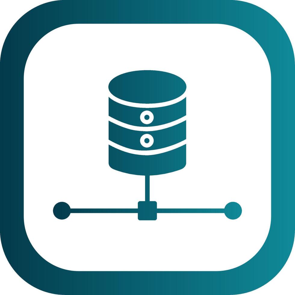 Database Glyph Gradient Corner Icon vector