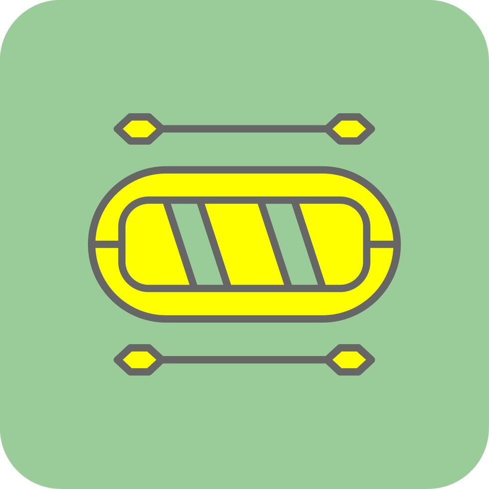 Raft Glyph Gradient Corner Icon vector