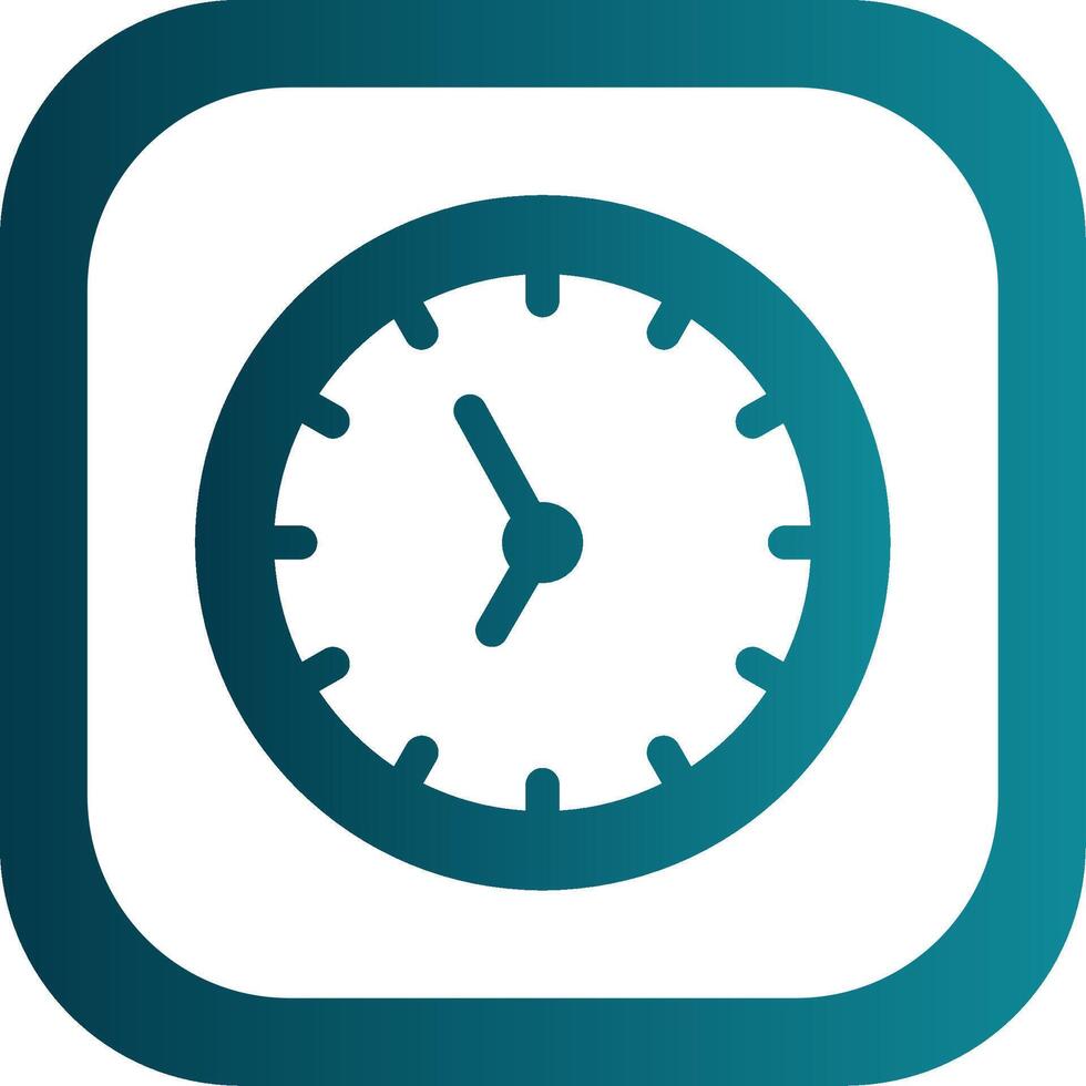 Clock Glyph Gradient Corner Icon vector