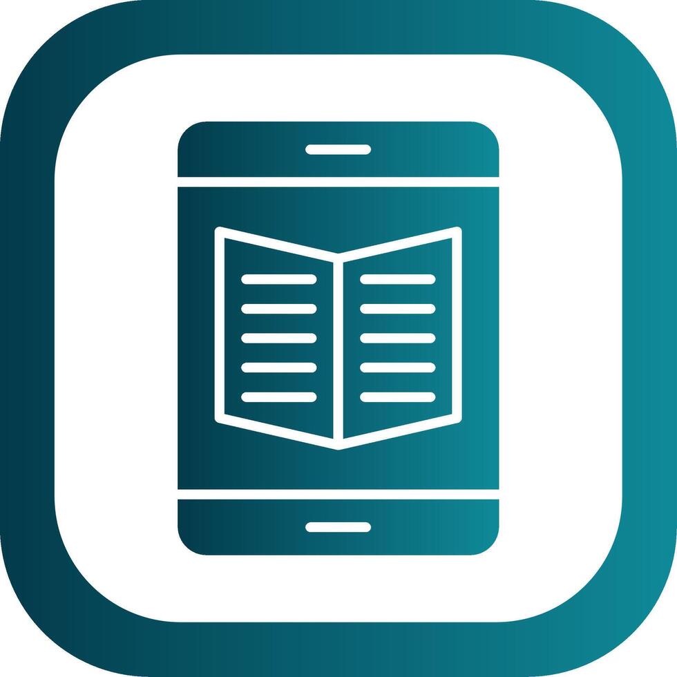 Ebook Glyph Gradient Corner Icon vector
