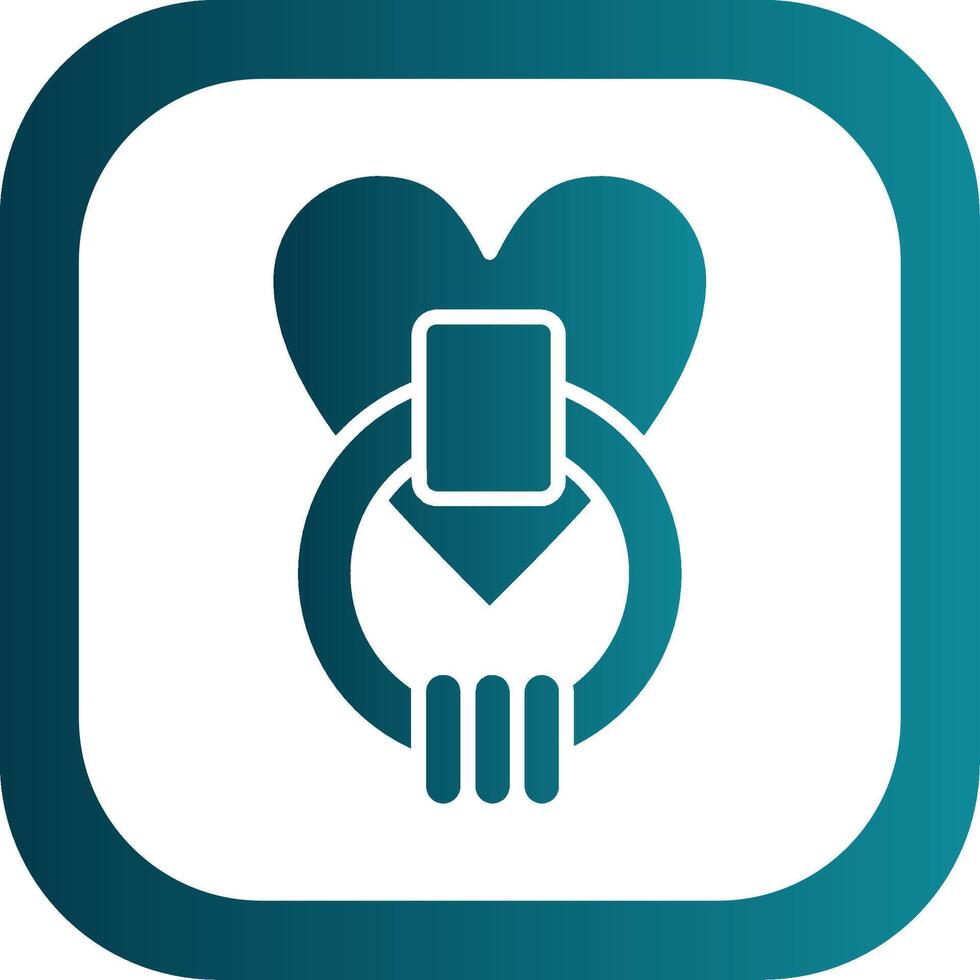 Door Knocker Glyph Gradient Corner Icon vector