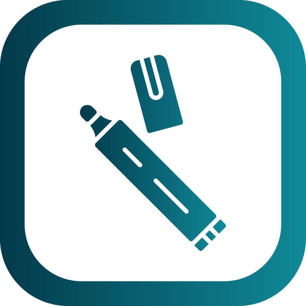 Pen Glyph Gradient Corner Icon vector