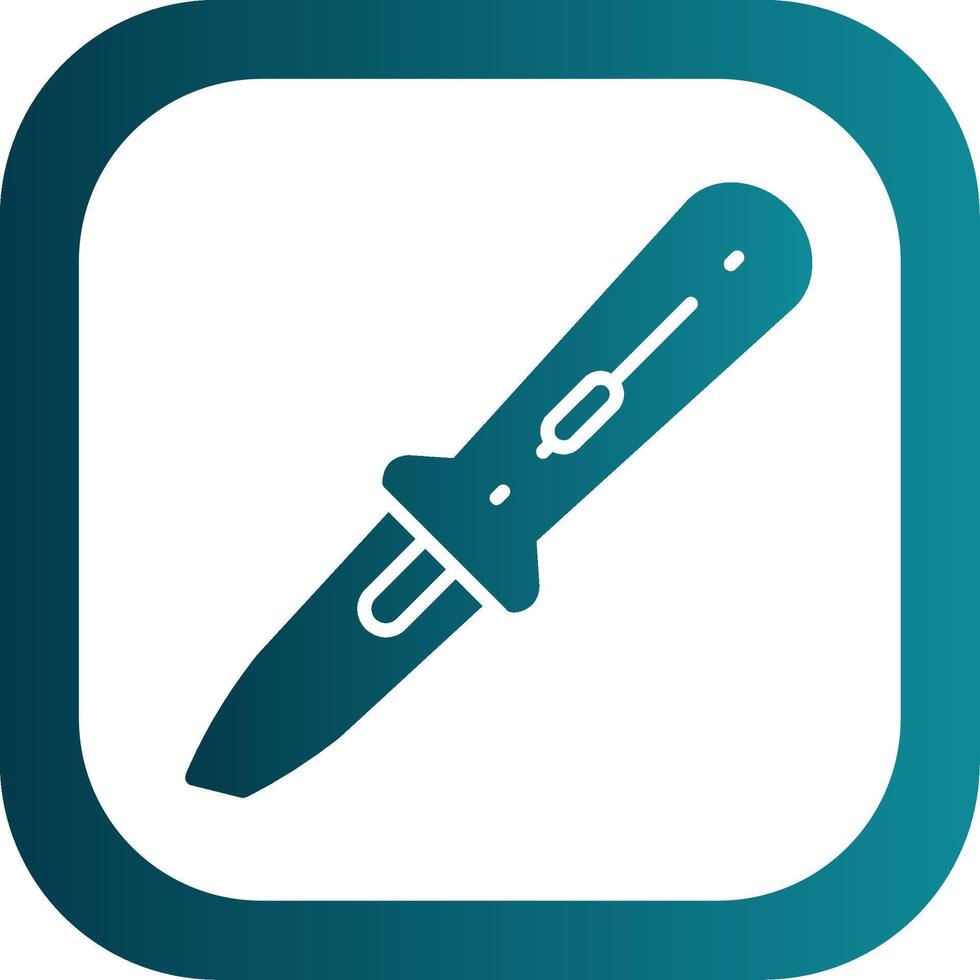 Cutter Glyph Gradient Corner Icon vector