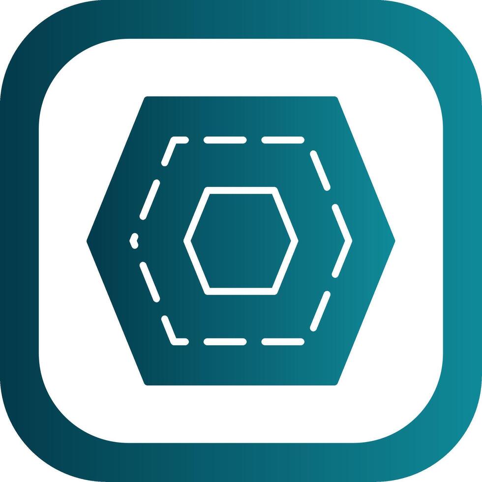 Nut Glyph Gradient Corner Icon vector