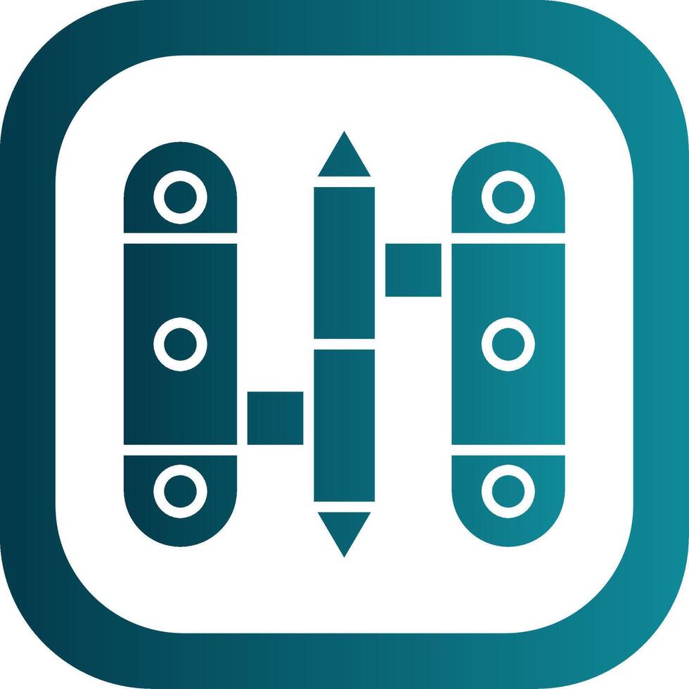 Hinge Glyph Gradient Corner Icon vector