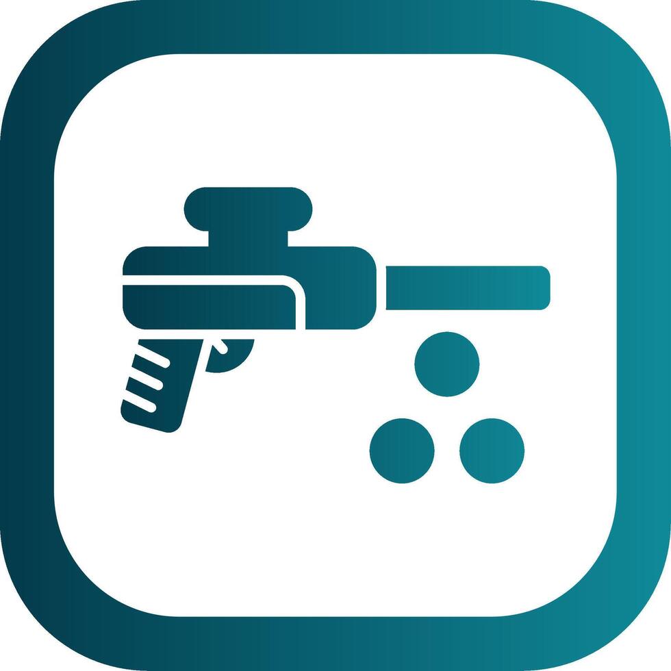 Paintbal Glyph Gradient Corner Icon vector