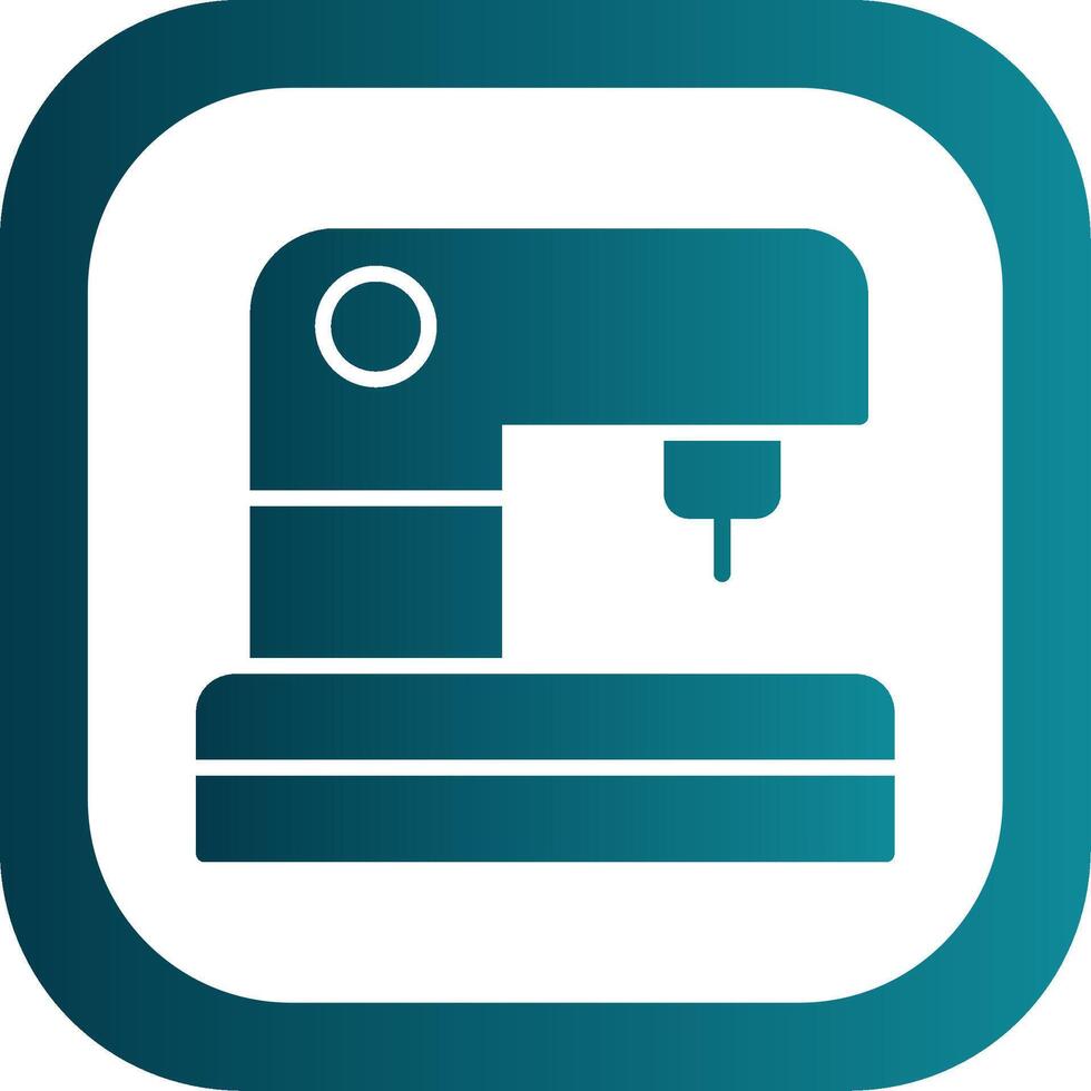 Sewing Machine Glyph Gradient Corner Icon vector