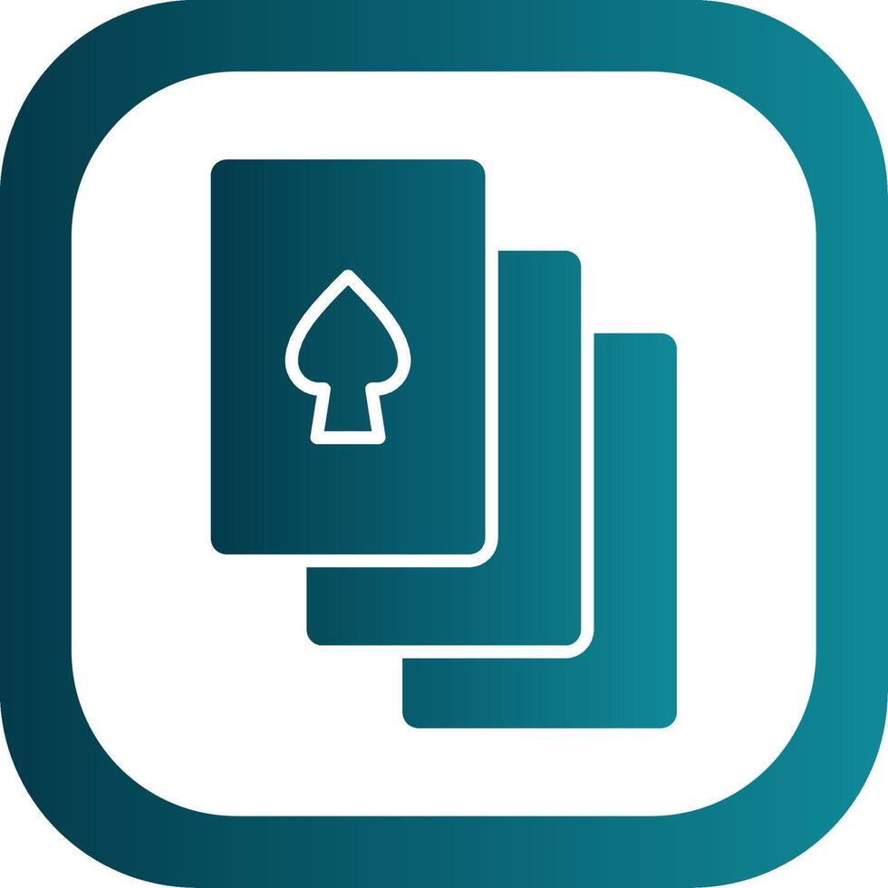Gambling Glyph Gradient Corner Icon vector