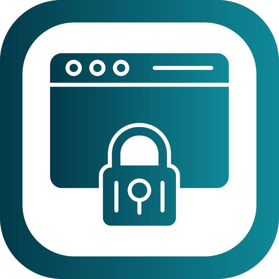 Web Security Glyph Gradient Corner Icon vector