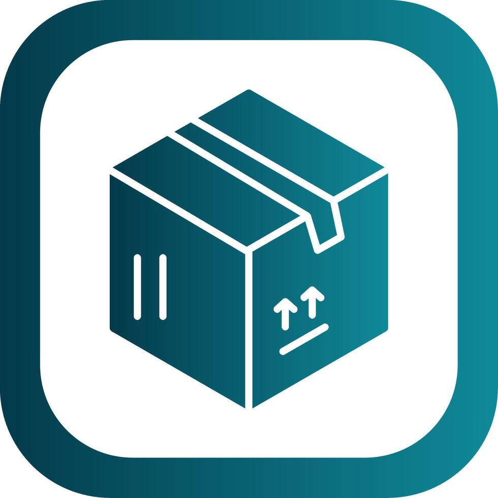 Delivery Box Glyph Gradient Corner Icon vector