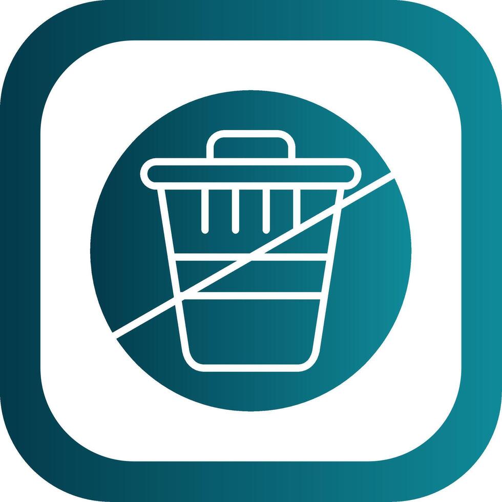 Zero Waste Glyph Gradient Corner Icon vector