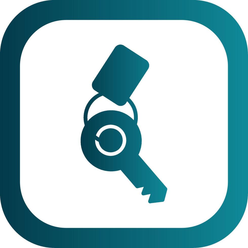 Keychain Glyph Gradient Corner Icon vector