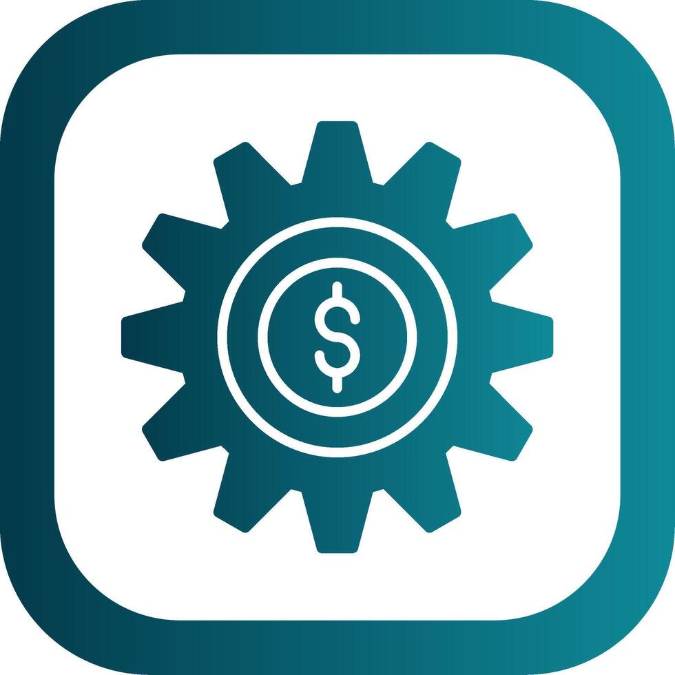 Money Management Glyph Gradient Corner Icon vector