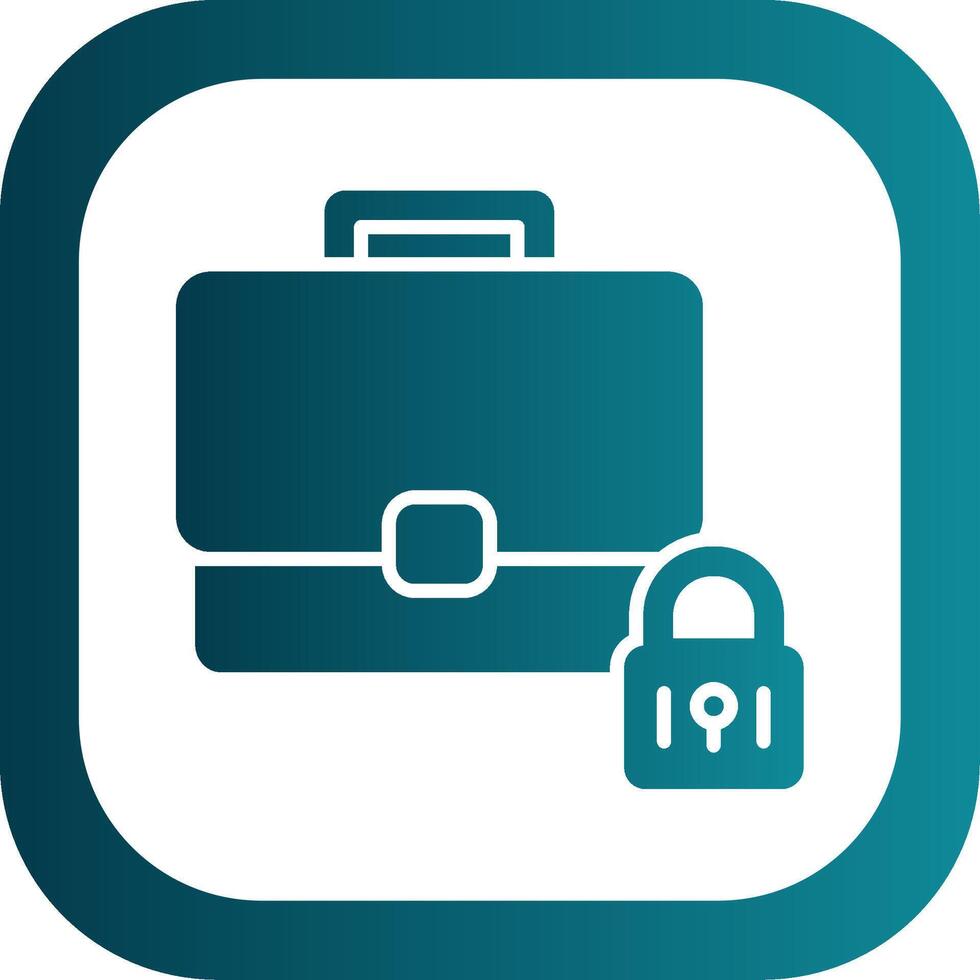 Briefcase Glyph Gradient Corner Icon vector