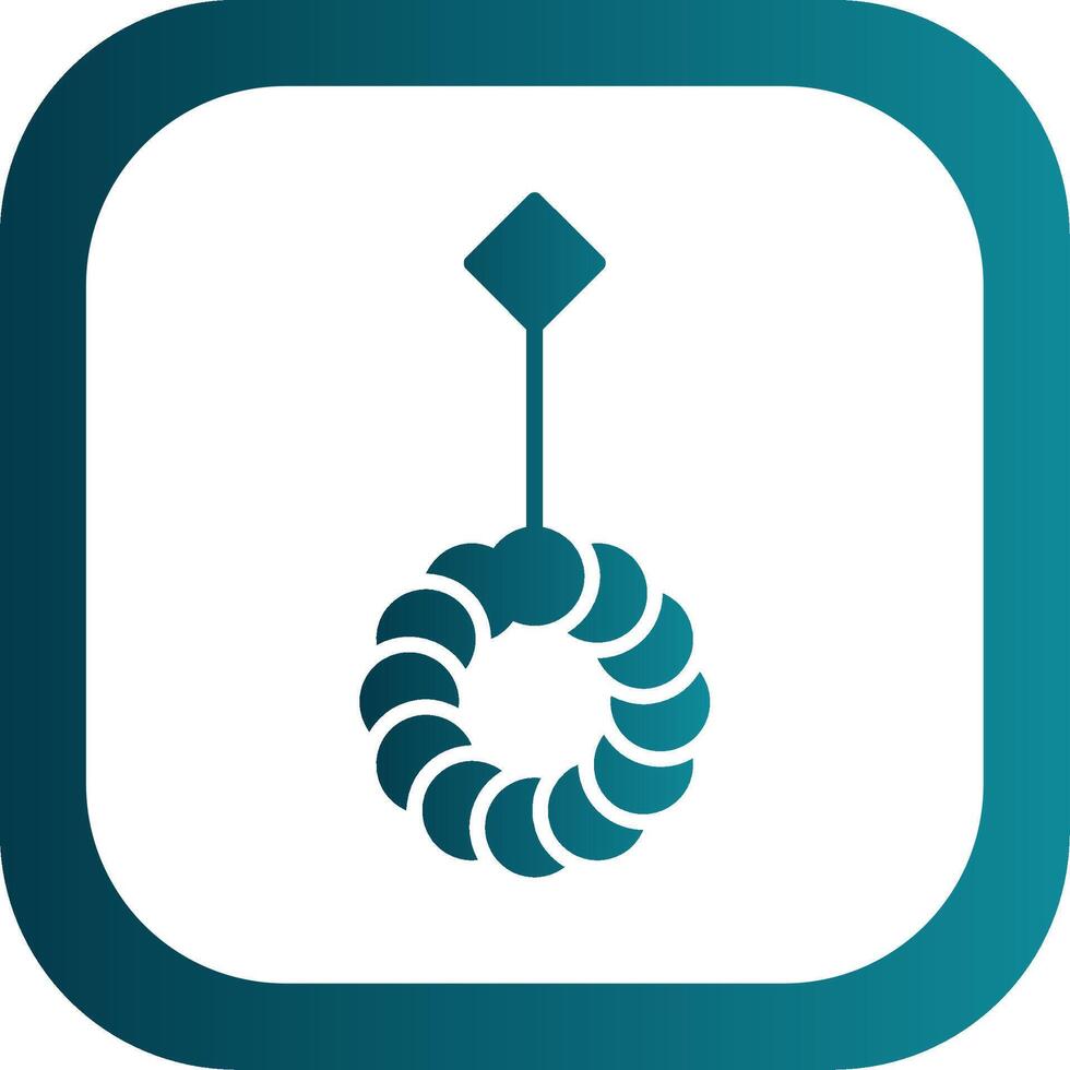 Belly Piercing Glyph Gradient Corner Icon vector