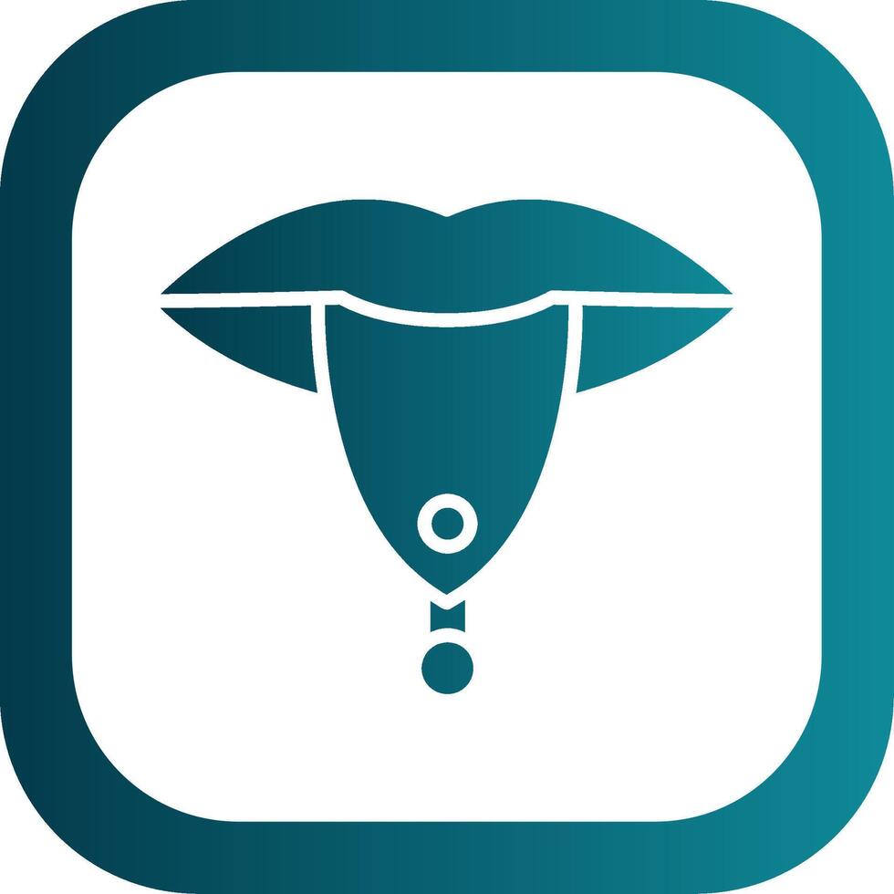 Piercing Glyph Gradient Corner Icon vector