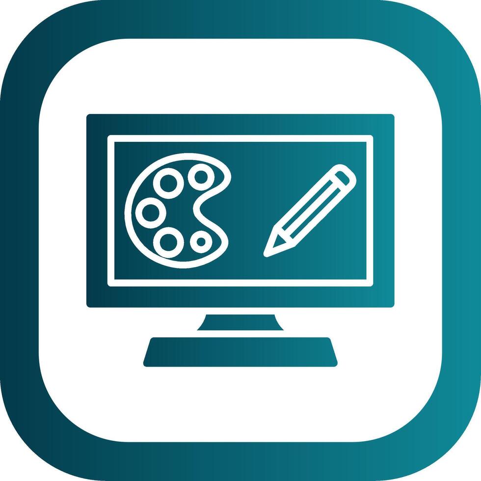 Art Glyph Gradient Corner Icon vector