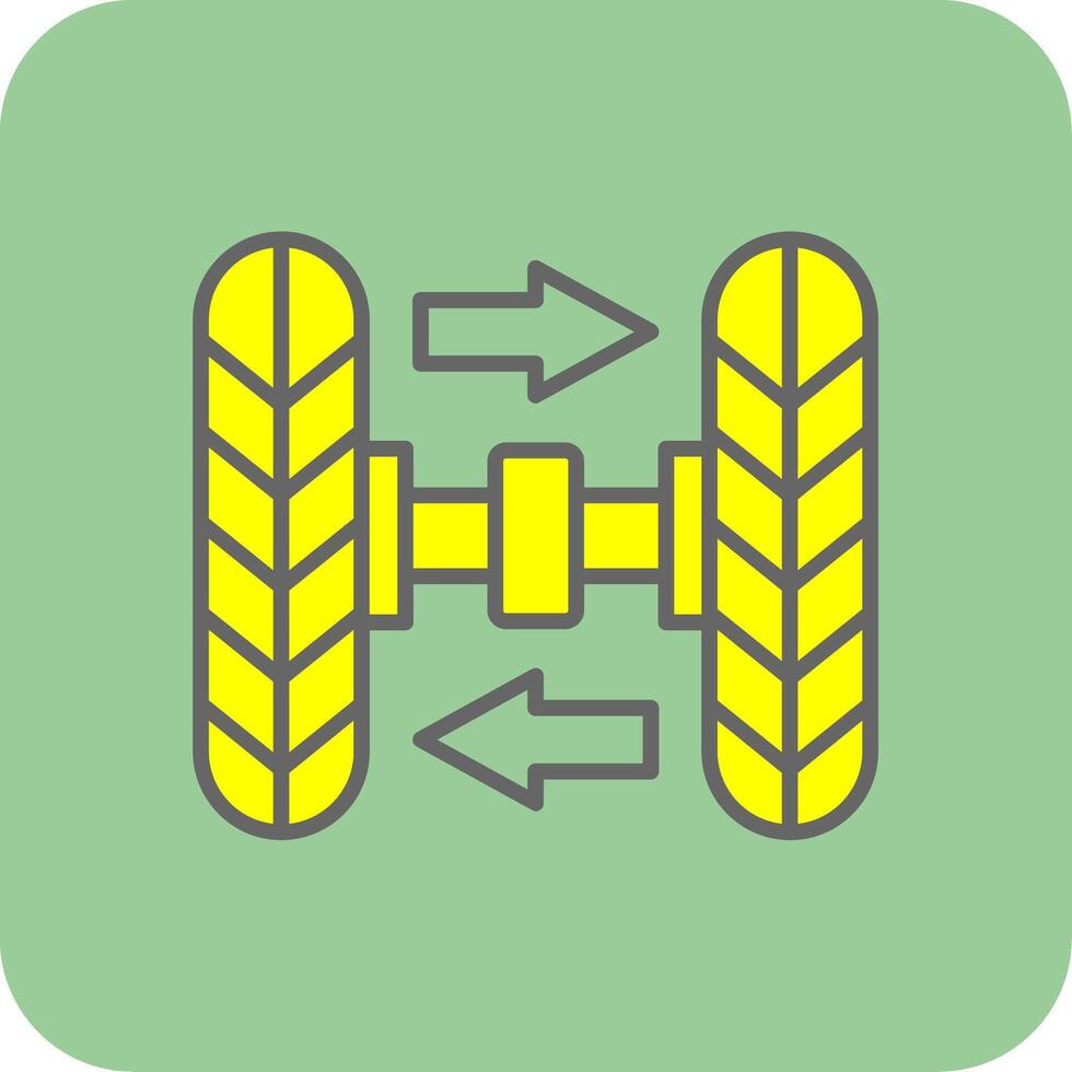 Wheel Alignment Glyph Gradient Corner Icon vector