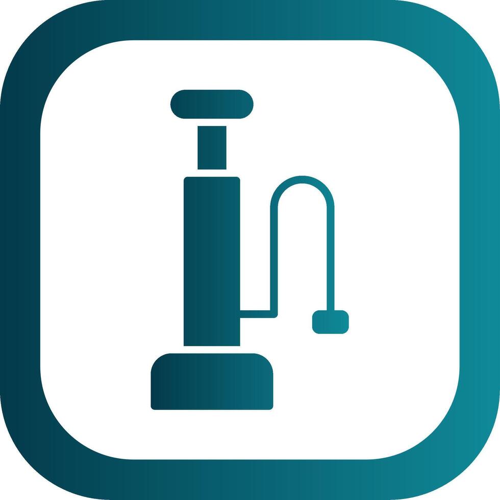 Air Pump Glyph Gradient Corner Icon vector