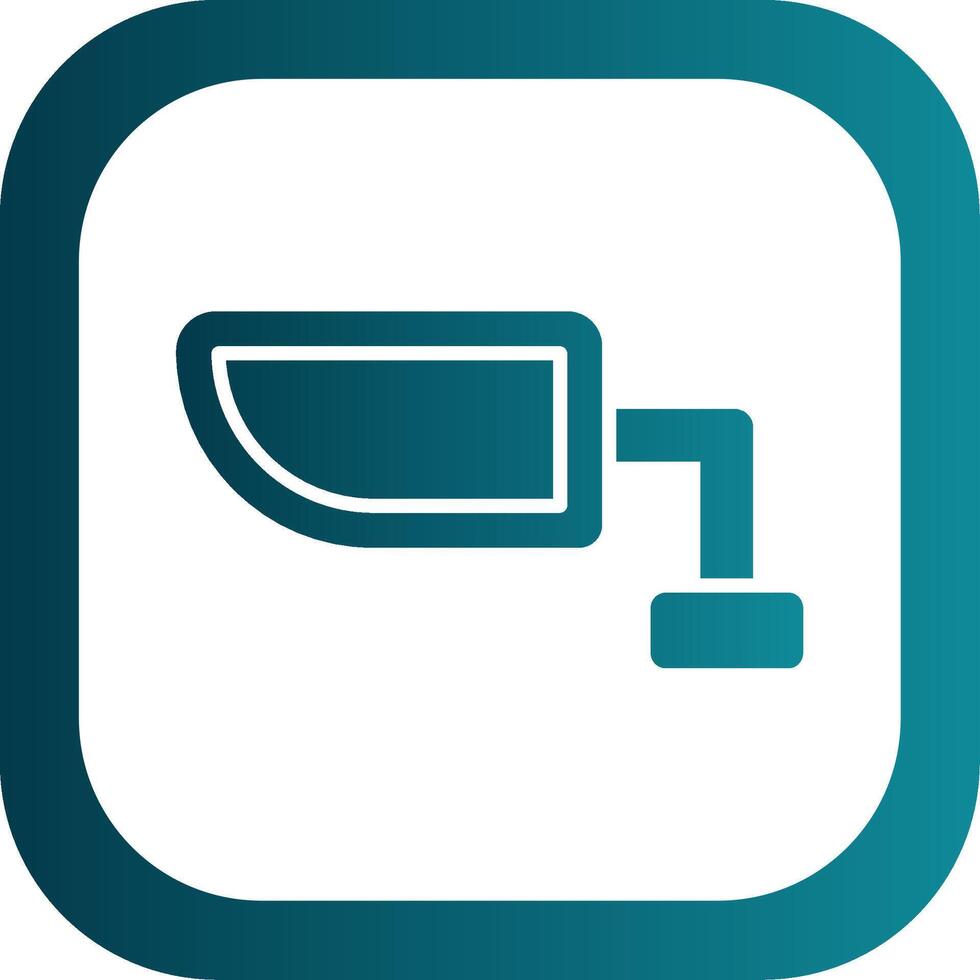 Side Mirror Glyph Gradient Corner Icon vector