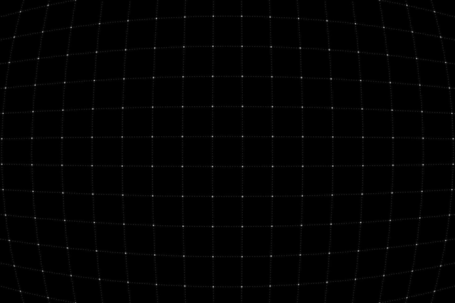 VR HUD futuristic interface voluminous grid. Line and dot head up display pattern. Digital UI screen mesh. GUI digital hi tech visor backdrop template. FUI Sci Fi dashboard black and white eps display vector