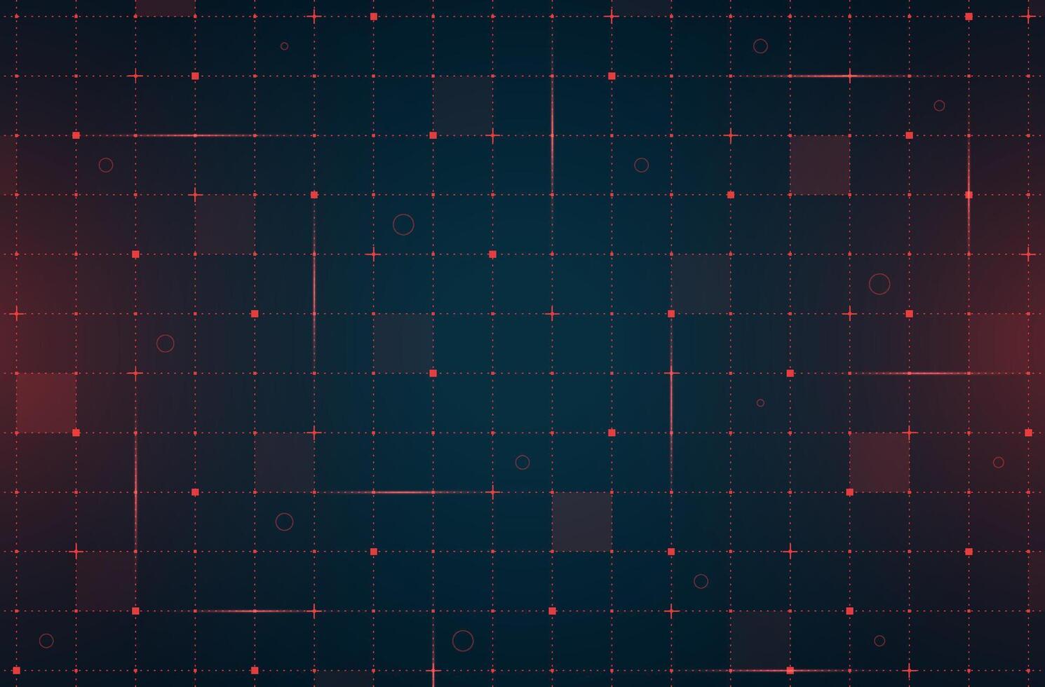 VR HUD futuristic interface grid. Digital UI screen mesh pattern. GUI hi tech visor backdrop design template. Spaceship head up display red lines and particles on dark background. FUI Sci Fi dashboard vector