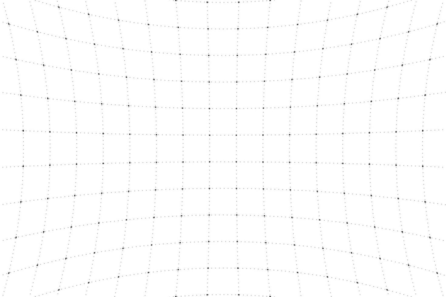 VR HUD futuristic interface voluminous square grid. Line and dot head up display pattern. Digital UI screen convex mesh. GUI digital hi tech visor backdrop. FUI Sci Fi cockpit dashboard display. Eps vector