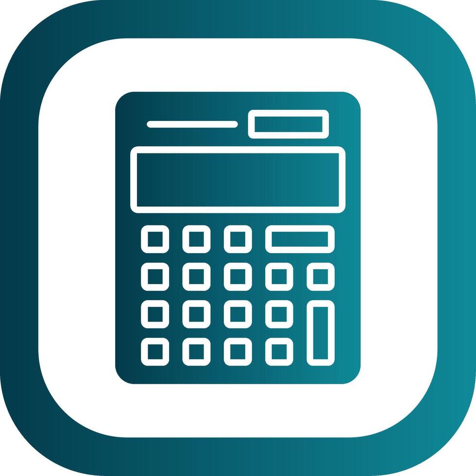 Calculator Glyph Gradient Corner Icon vector