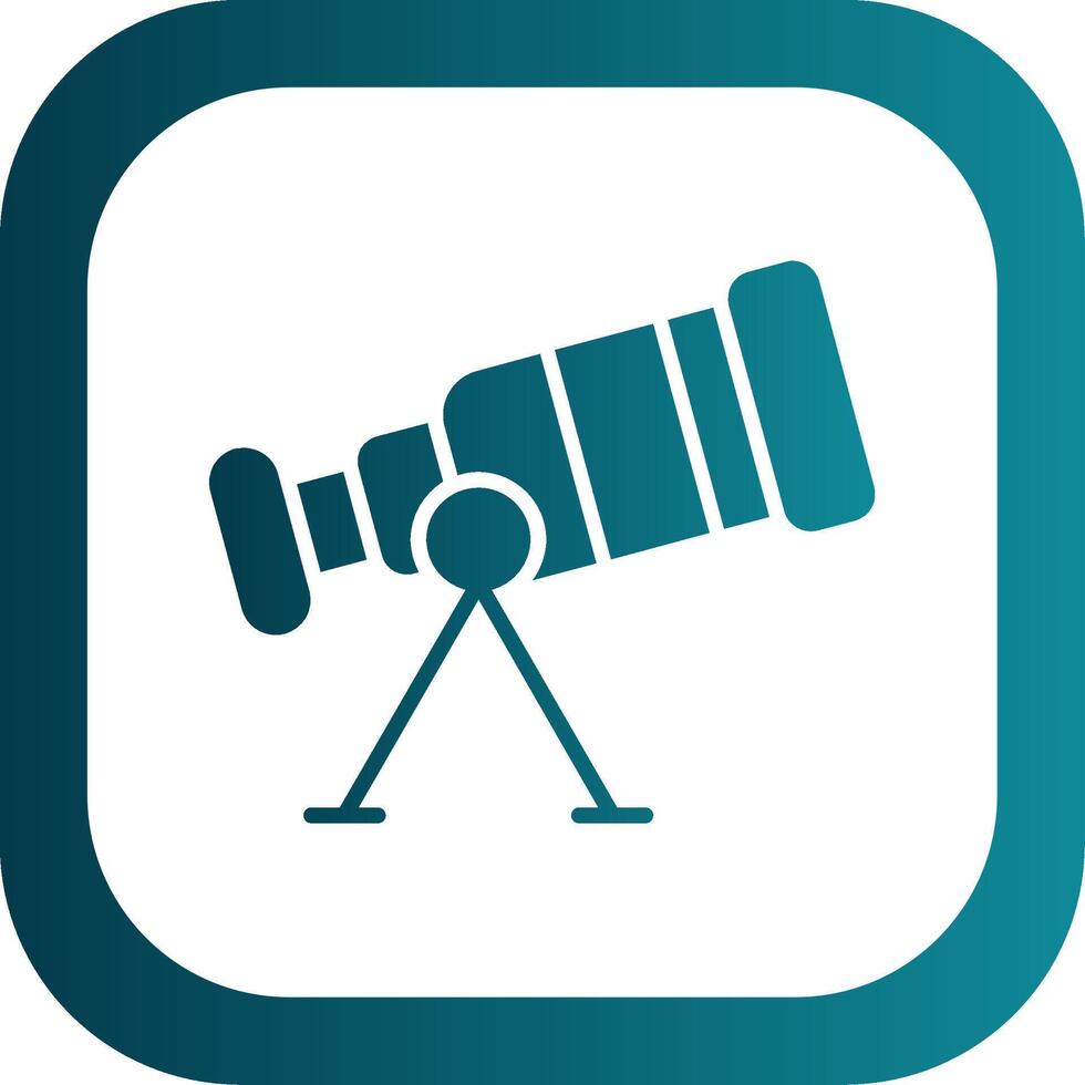 Telescope Glyph Gradient Corner Icon vector