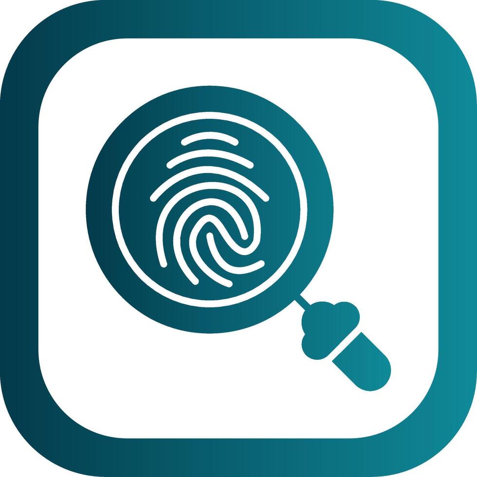 Finger Print Glyph Gradient Corner Icon vector