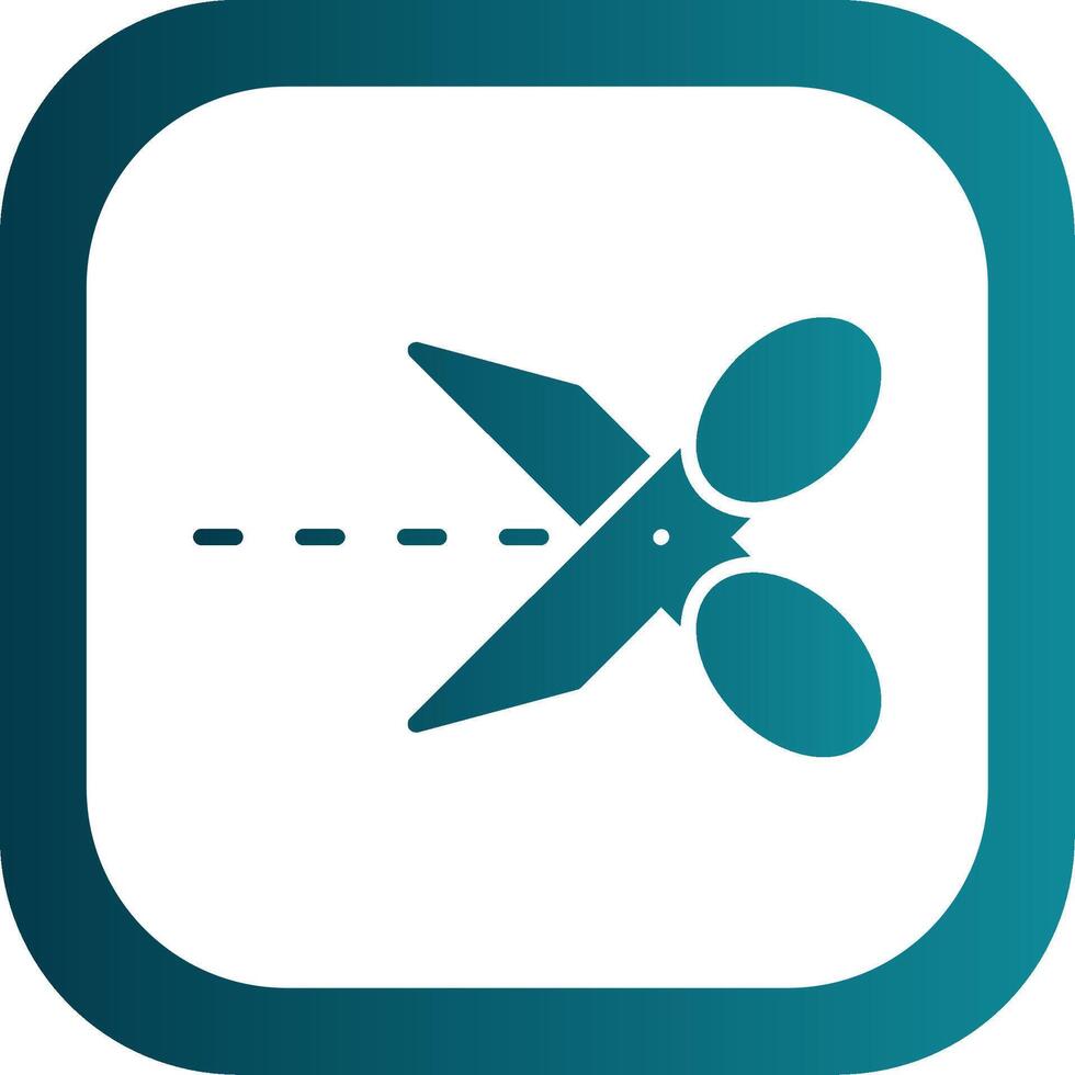 Cut Glyph Gradient Corner Icon vector