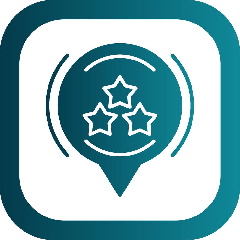 Star Glyph Gradient Corner Icon vector