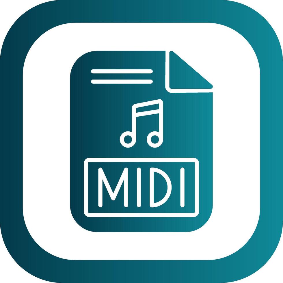 Midi Glyph Gradient Corner Icon vector