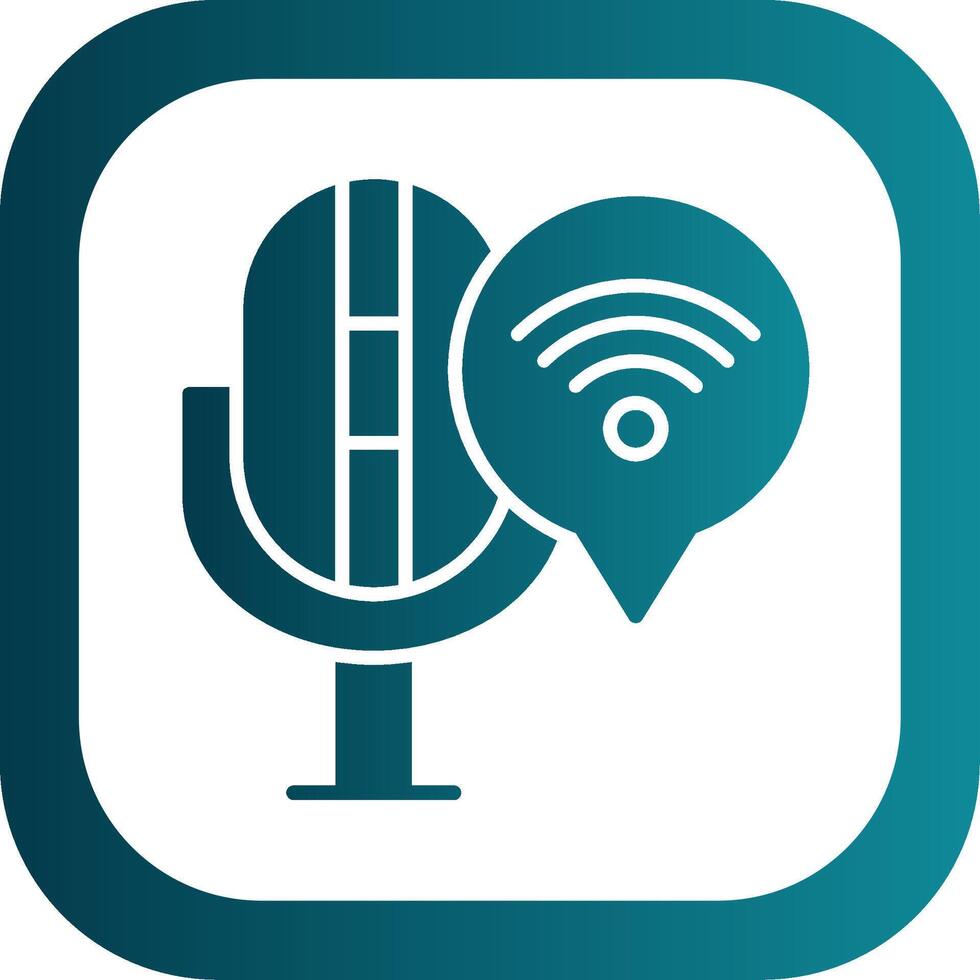 Connection Glyph Gradient Corner Icon vector