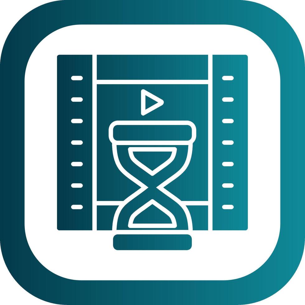 Duration Glyph Gradient Corner Icon vector