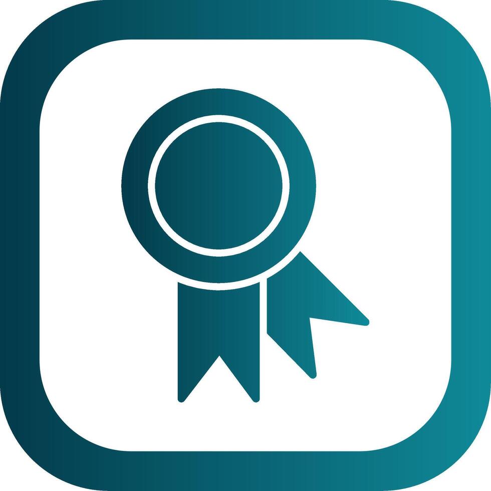 Ribbon Glyph Gradient Corner Icon vector