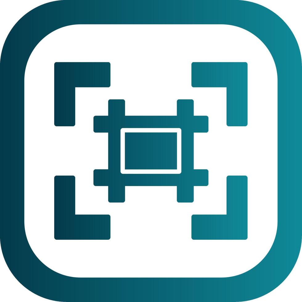 Grid Glyph Gradient Corner Icon vector