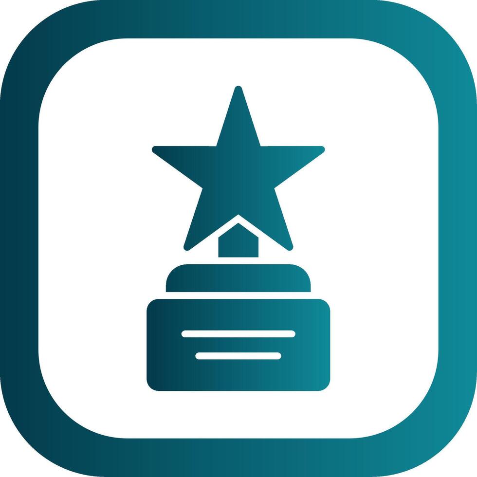 Star Glyph Gradient Corner Icon vector