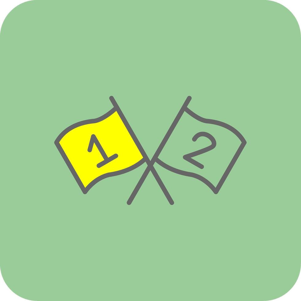 Flags Glyph Gradient Corner Icon vector
