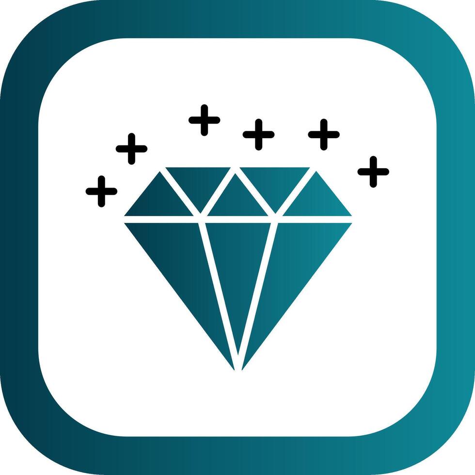 Diamond Glyph Gradient Corner Icon vector