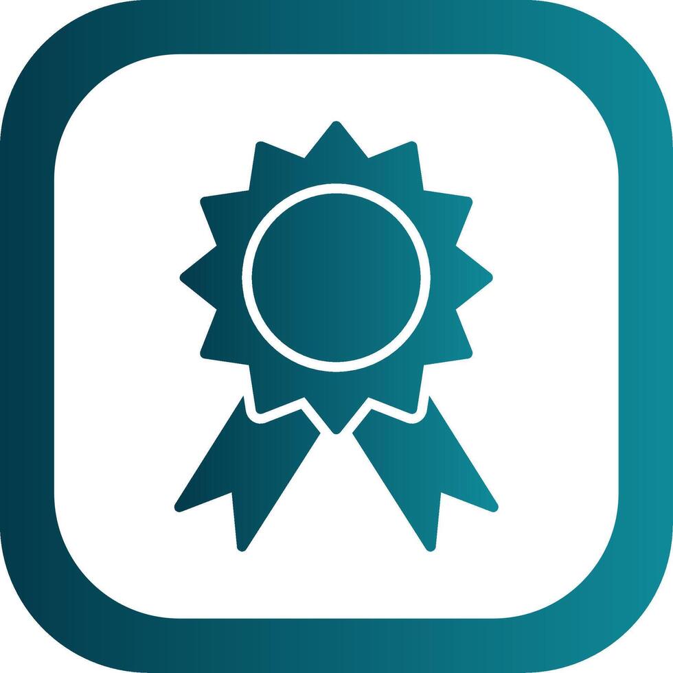 Badge Glyph Gradient Corner Icon vector