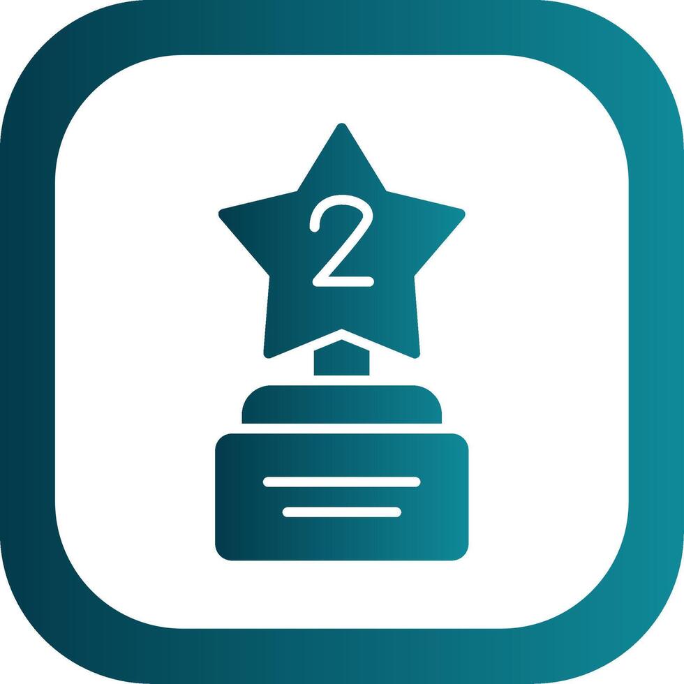 Star Glyph Gradient Corner Icon vector