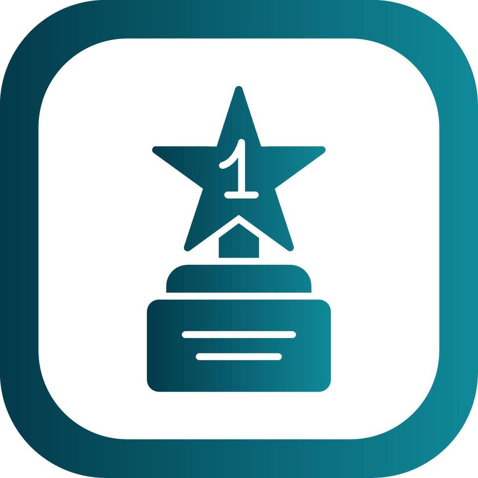 Star Glyph Gradient Corner Icon vector