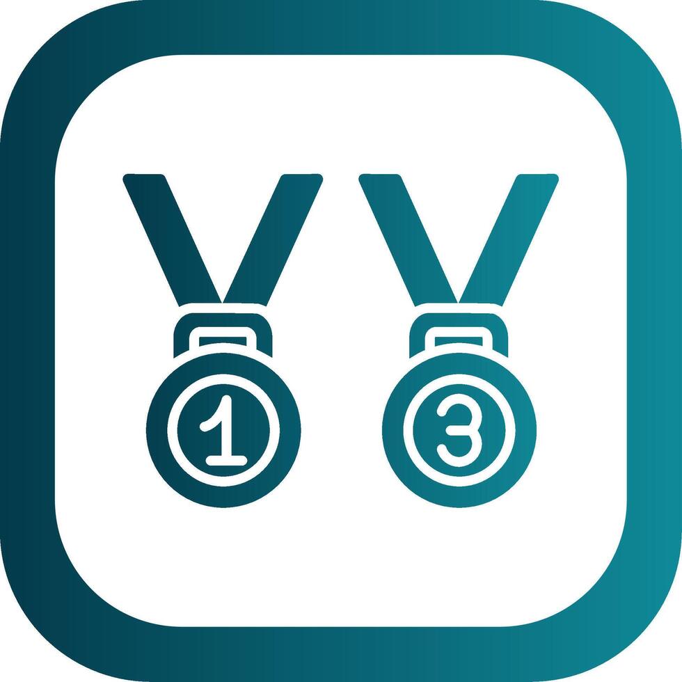 Medals Glyph Gradient Corner Icon vector