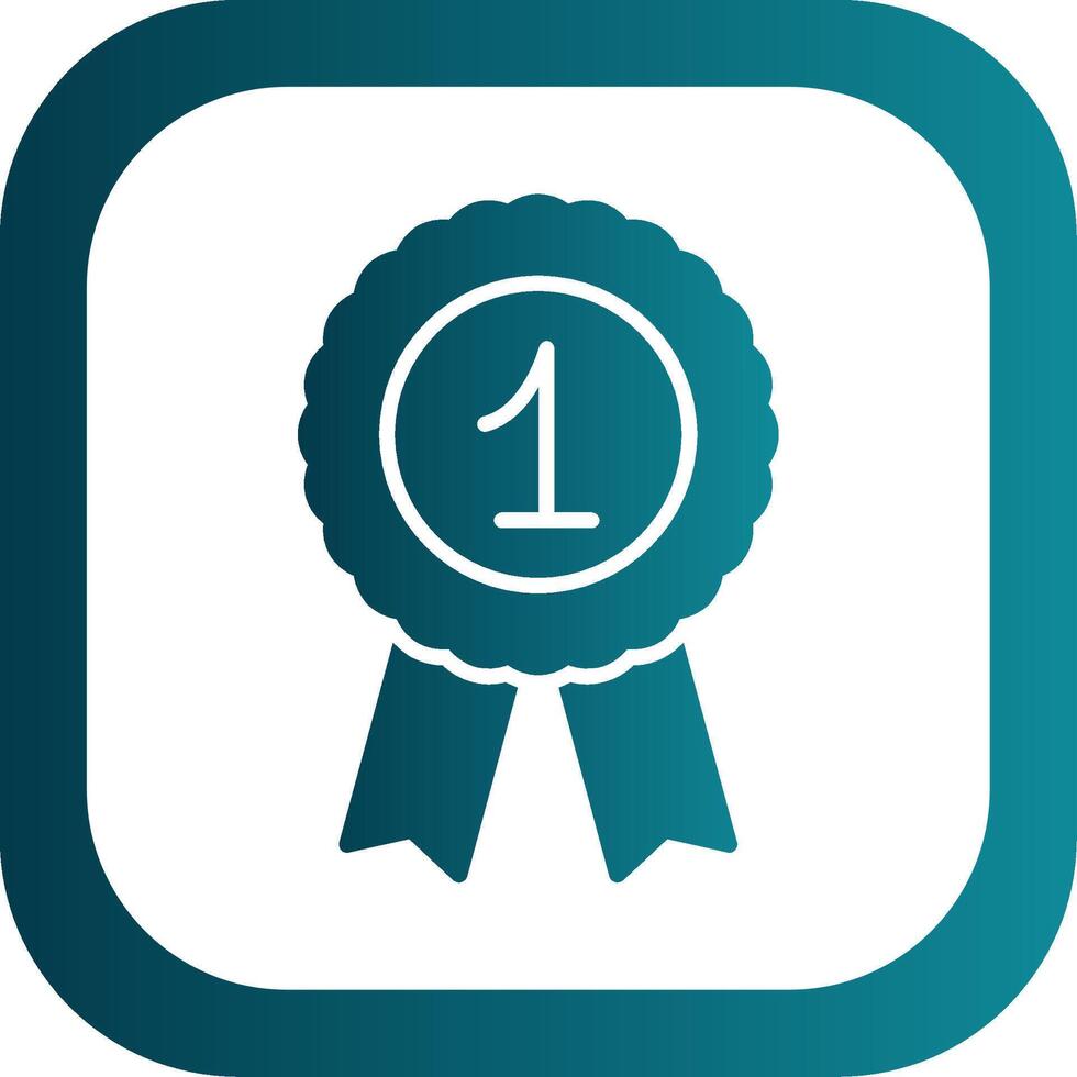 Badge Glyph Gradient Corner Icon vector